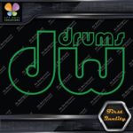 Compatible DW Drums Outlined Hollow Snares Name Logo Vinyl Decals Stickers - Image 14