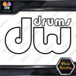Compatible DW Drums Outlined Hollow Snares Name Logo Vinyl Decals Stickers