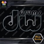 Compatible DW Drums Outlined Hollow Snares Name Logo Vinyl Decals Stickers - Image 18