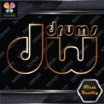 Compatible DW Drums Outlined Hollow Snares Name Logo Vinyl Decals Stickers - Image 19