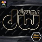 Compatible DW Drums Outlined Hollow Snares Name Logo Vinyl Decals Stickers - Image 23