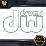 Compatible DW Drums Outlined Hollow Snares Name Logo Vinyl Decals Stickers - Image 4