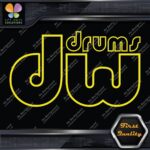 Compatible DW Drums Outlined Hollow Snares Name Logo Vinyl Decals Stickers - Image 5