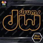 Compatible DW Drums Outlined Hollow Snares Name Logo Vinyl Decals Stickers - Image 6