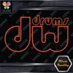 Compatible DW Drums Outlined Hollow Snares Name Logo Vinyl Decals Stickers - Image 7