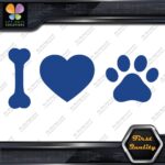 I Love Dogs Heart Shape Paw Print Footprint Pets Animals Decals Stickers Vinyl - Image 11