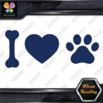 I Love Dogs Heart Shape Paw Print Footprint Pets Animals Decals Stickers Vinyl - Image 12