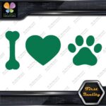 I Love Dogs Heart Shape Paw Print Footprint Pets Animals Decals Stickers Vinyl - Image 15