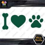 I Love Dogs Heart Shape Paw Print Footprint Pets Animals Decals Stickers Vinyl - Image 16