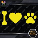 I Love Dogs Heart Shape Paw Print Footprint Pets Animals Decals Stickers Vinyl - Image 5