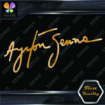 Compatible Ayrton Senna Signature Logo JDM Racing Tuning Vinyl Decals Stickers - Image 12