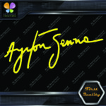 Compatible Ayrton Senna Signature Logo JDM Racing Tuning Vinyl Decals Stickers