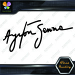 Compatible Ayrton Senna Signature Logo JDM Racing Tuning Vinyl Decals Stickers - Image 3