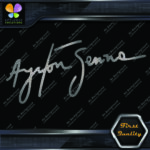 Compatible Ayrton Senna Signature Logo JDM Racing Tuning Vinyl Decals Stickers - Image 7