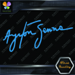 Compatible Ayrton Senna Signature Logo JDM Racing Tuning Vinyl Decals Stickers - Image 9