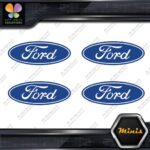 Compatible Ford Oval Wheels Rim Center Caps 4 MINI SIZE Decals Stickers Vinyl