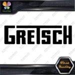 Compatible Gretsch Drums 1960's Simple Name Emblem Logo Vinyl Decals Stickers