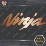 Compatible Ninja Wavy Motorcycles Kawazaki Name Logo Vinyl Decals Stickers - Image 22