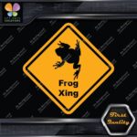 Frog Toad Crossing Warning Sign Xing Diamond Shape Lozenge Decals Stickers Vinyl