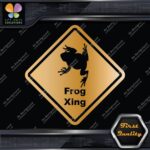 Frog Toad Crossing Warning Sign Xing Diamond Shape Lozenge Decals Stickers Vinyl - Image 17