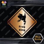 Frog Toad Crossing Warning Sign Xing Diamond Shape Lozenge Decals Stickers Vinyl - Image 19