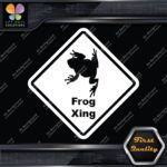 Frog Toad Crossing Warning Sign Xing Diamond Shape Lozenge Decals Stickers Vinyl - Image 4