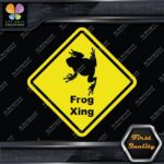 Frog Toad Crossing Warning Sign Xing Diamond Shape Lozenge Decals Stickers Vinyl - Image 6