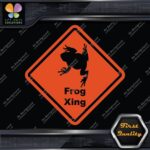Frog Toad Crossing Warning Sign Xing Diamond Shape Lozenge Decals Stickers Vinyl - Image 7