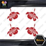 Hibiscus Hawaiian Tropical Flowers Set Pack of 4 MINI SIZE Decals Stickers Vinyl - Image 11