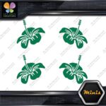 Hibiscus Hawaiian Tropical Flowers Set Pack of 4 MINI SIZE Decals Stickers Vinyl - Image 16