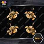 Hibiscus Hawaiian Tropical Flowers Set Pack of 4 MINI SIZE Decals Stickers Vinyl - Image 18