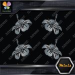 Hibiscus Hawaiian Tropical Flowers Set Pack of 4 MINI SIZE Decals Stickers Vinyl - Image 19