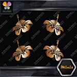 Hibiscus Hawaiian Tropical Flowers Set Pack of 4 MINI SIZE Decals Stickers Vinyl - Image 20