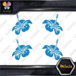 Hibiscus Hawaiian Tropical Flowers Set Pack of 4 MINI SIZE Decals Stickers Vinyl - Image 3
