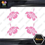 Hibiscus Hawaiian Tropical Flowers Set Pack of 4 MINI SIZE Decals Stickers Vinyl - Image 21