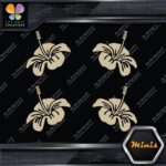Hibiscus Hawaiian Tropical Flowers Set Pack of 4 MINI SIZE Decals Stickers Vinyl - Image 23