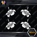 Hibiscus Hawaiian Tropical Flowers Set Pack of 4 MINI SIZE Decals Stickers Vinyl - Image 5