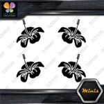 Hibiscus Hawaiian Tropical Flowers Set Pack of 4 MINI SIZE Decals Stickers Vinyl - Image 6