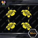 Hibiscus Hawaiian Tropical Flowers Set Pack of 4 MINI SIZE Decals Stickers Vinyl - Image 8