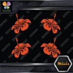 Hibiscus Hawaiian Tropical Flowers Set Pack of 4 MINI SIZE Decals Stickers Vinyl - Image 10