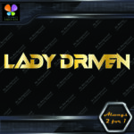 Lady Driven Techno Mama Banner Tuning Girl Power JDM Vinyl Decals Stickers - Image 16