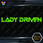Lady Driven Techno Mama Banner Tuning Girl Power JDM Vinyl Decals Stickers - Image 17