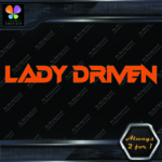 Lady Driven Techno Mama Banner Tuning Girl Power JDM Vinyl Decals Stickers - Image 18