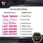 Lady Driven Techno Mama Banner Tuning Girl Power JDM Vinyl Decals Stickers - Image 6