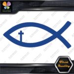 Christian Fish With Cross Inside Religion Faith Symbol Decals Stickers Vinyl - Image 11