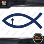 Christian Fish With Cross Inside Religion Faith Symbol Decals Stickers Vinyl - Image 12