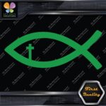 Christian Fish With Cross Inside Religion Faith Symbol Decals Stickers Vinyl - Image 14