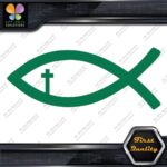 Christian Fish With Cross Inside Religion Faith Symbol Decals Stickers Vinyl - Image 15