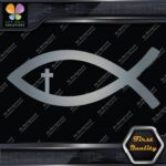 Christian Fish With Cross Inside Religion Faith Symbol Decals Stickers Vinyl - Image 18