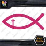 Christian Fish With Cross Inside Religion Faith Symbol Decals Stickers Vinyl - Image 20
